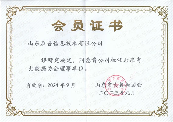 山东省大数据协会理事单位