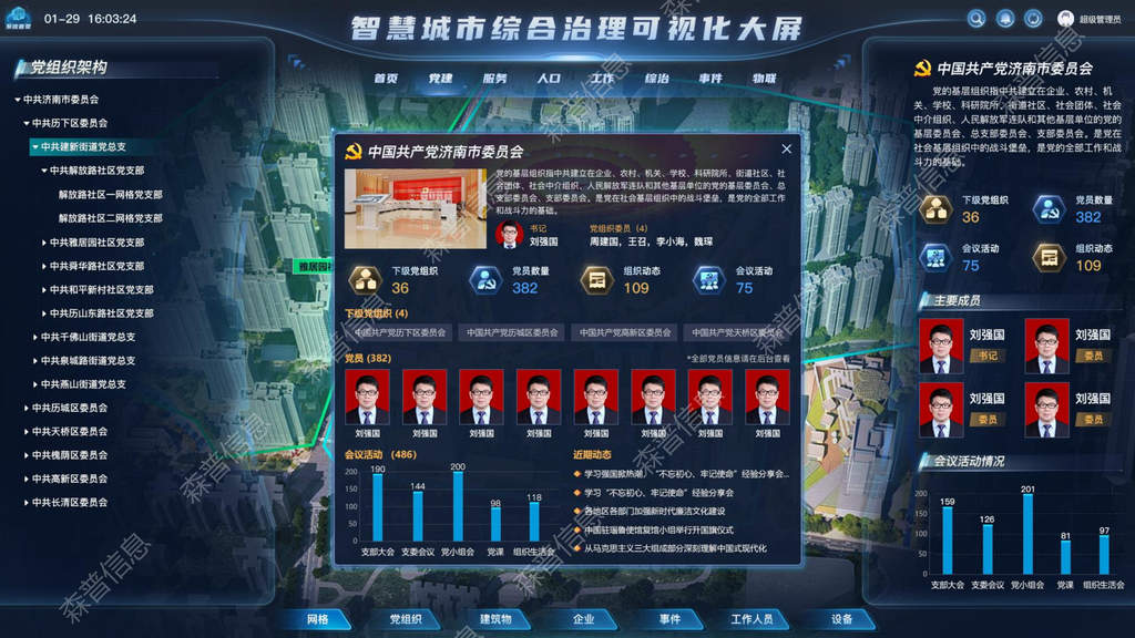 社会治理平台-党建引领产品功能