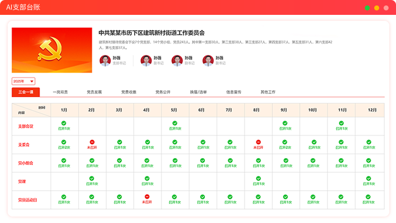 森普AI智慧党建-支部台账